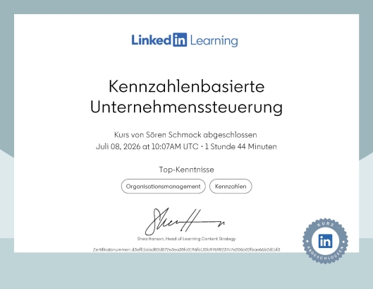 Kennzahlenbasierte Unternehmenssteuerung